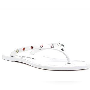 NWOB Katy Perry Collection The Geli Gem Jelly Thong Flip Flops Size 10